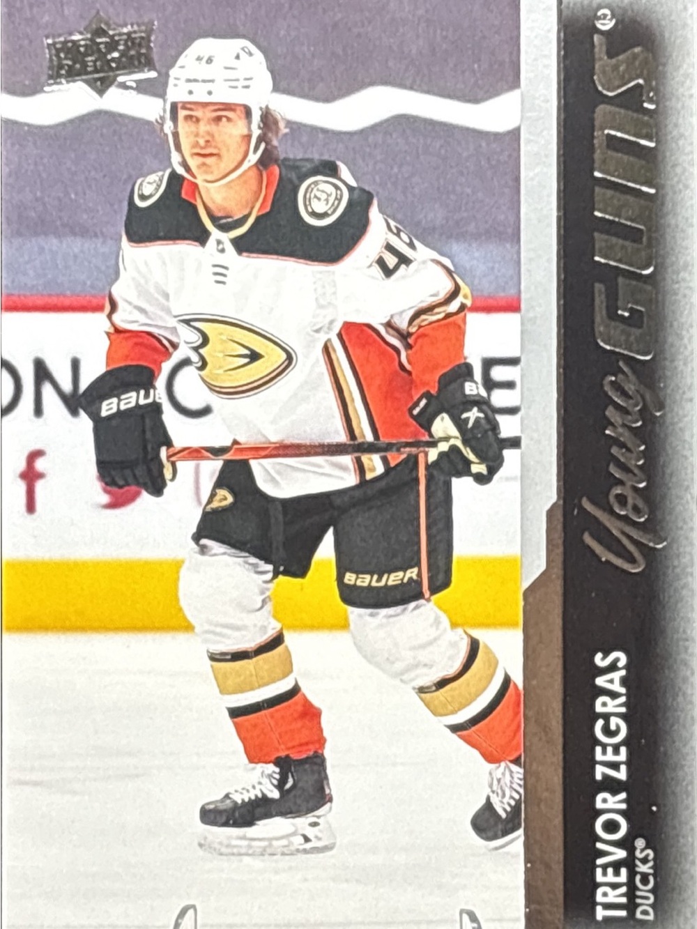 Upper Deck Young Guns Trevor Zegras Hockey Trading Card - Anaheim Ducks
